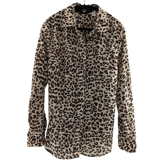 Animal Leopard Print Cotton Blouse by 1901 NEW - Picture 1 of 9
